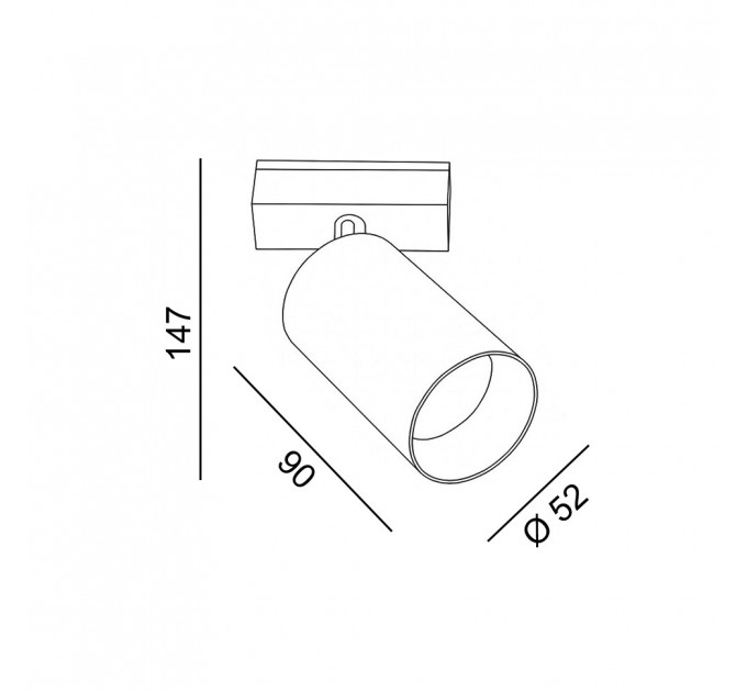 IN_LINE TUB M A 90, D52, H90mm, LED 10.8W, 3000К, латунь (06.0591.14.930.BR)