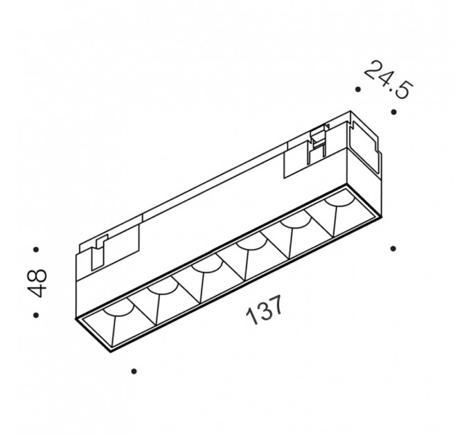 IN_LINE COMFORT 137, L137mm, W24,5mm, H48mm, LED 8W, 3000К, черный (06.1371.8.930.BK)