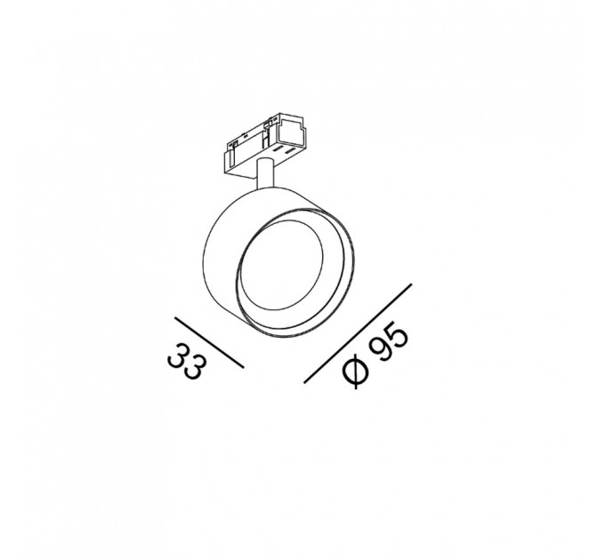 IN_LINE SOL, D95mm, H33mm, LED 10.8W, 3000К, чорний (06.9533.14.930.BK)