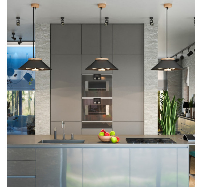 Світильник підвісний Urban light D500 Люстра сучасна в стилі лофт Black