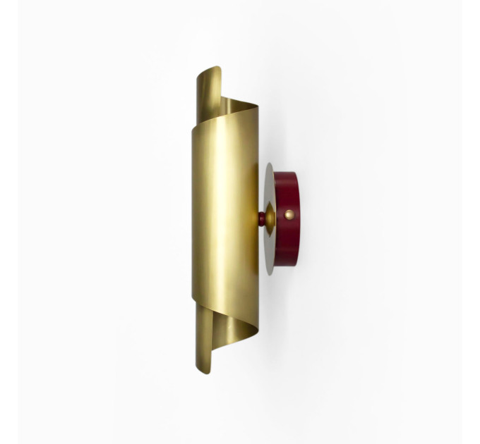 Бра Aura Настінний світильник Латунь Gaff Design Burgundy