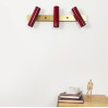 Настінний світильник Luno-3 Gaff Design Burgundy для дзеркала ванної