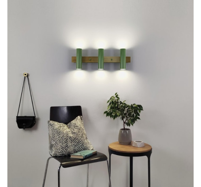Настінний світильник Luno-3 Gaff Design Green для дзеркала ванної