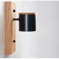 Світильник настінний Wooden Light Black Сучасний бра для спальні