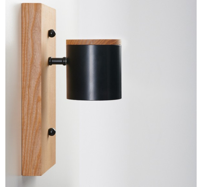 Світильник настінний Wooden Light Black Сучасний бра для спальні