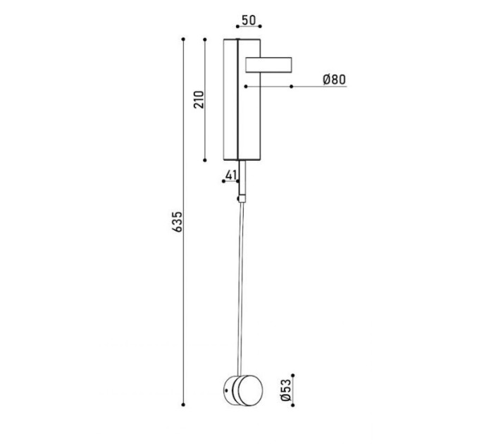 Бра KLOODI DECO WA-CLOCK 210 5W 3K BK