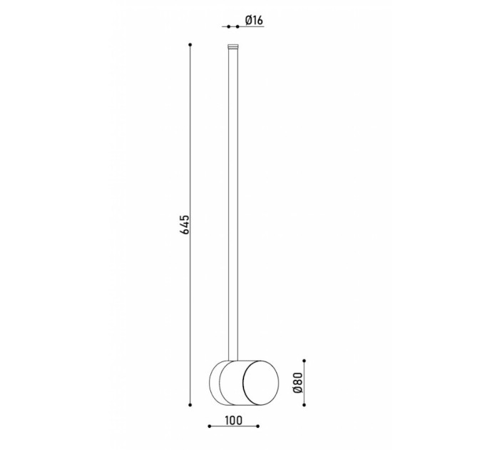 Бра KLOODI DECO WA-STICK 60 3K BK