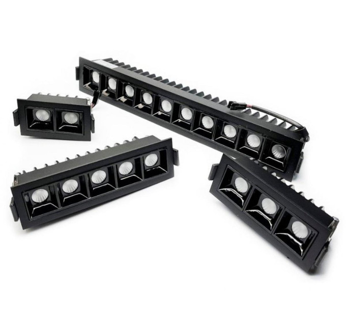 Світильник точковий врізний KLOODI KD-POINT 5X2 10W 4K BK