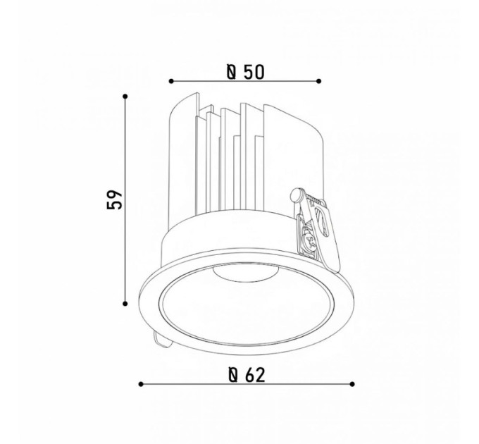 Світильник точковий врізний KLOODI KD-RORRY62 7W CCT WH
