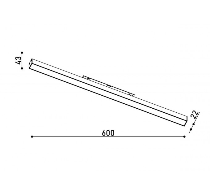 Світильник магнітний трековий KLOODI KDMG-LINE600 PC 24W 3000K WH
