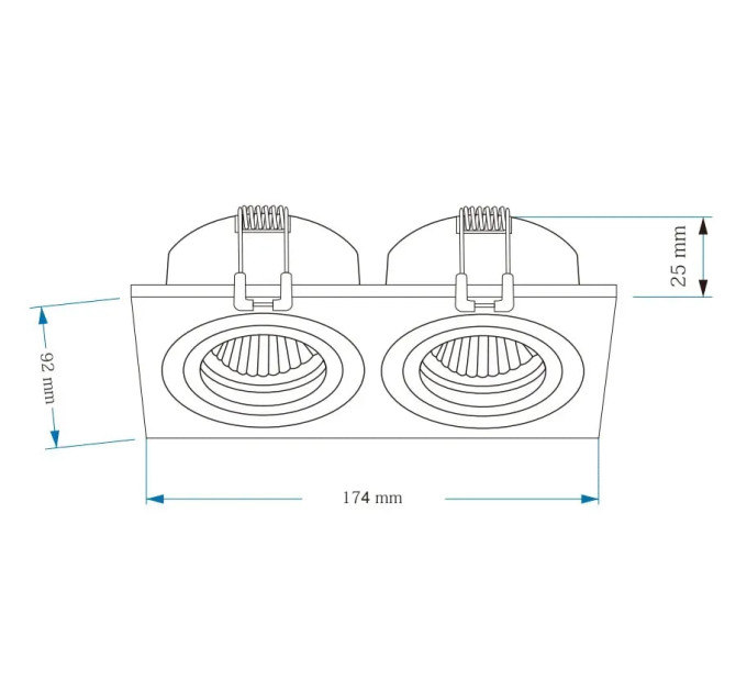 Точковий світильник OLEDIM TS25W ALU GU10 IP20