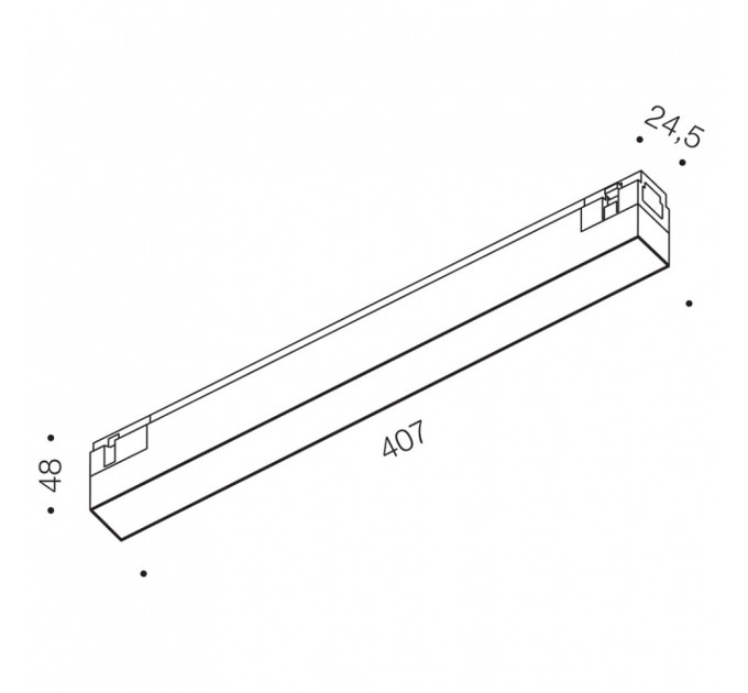 IN_LINE LINEA 407, L407mm, W24,5mm, H48mm, LED 11W, 3000К, білий (06.4070.11.930.WH)