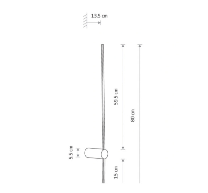 Бра Nowodvorski 10312 Saber LED M 1x11W 3000K 380Lm IP20 чорний
