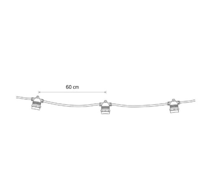 Гірлянда Nowodvorski 7872 Festoon lights E27 15x15W IP65 Bl