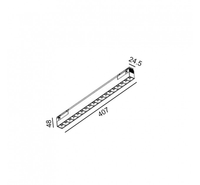IN_LINE COMFORT 407, L407mm, W24, 5mm, H48mm, LED 20W, 4000К, чорний (06.4071.20.940.BK)