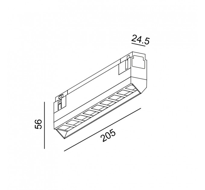 IN_LINE WALL WASHER 205, L205mm, W24, 5mm, H59mm, LED 10W, 4000К, чорний (06.2055.10.940.BK)